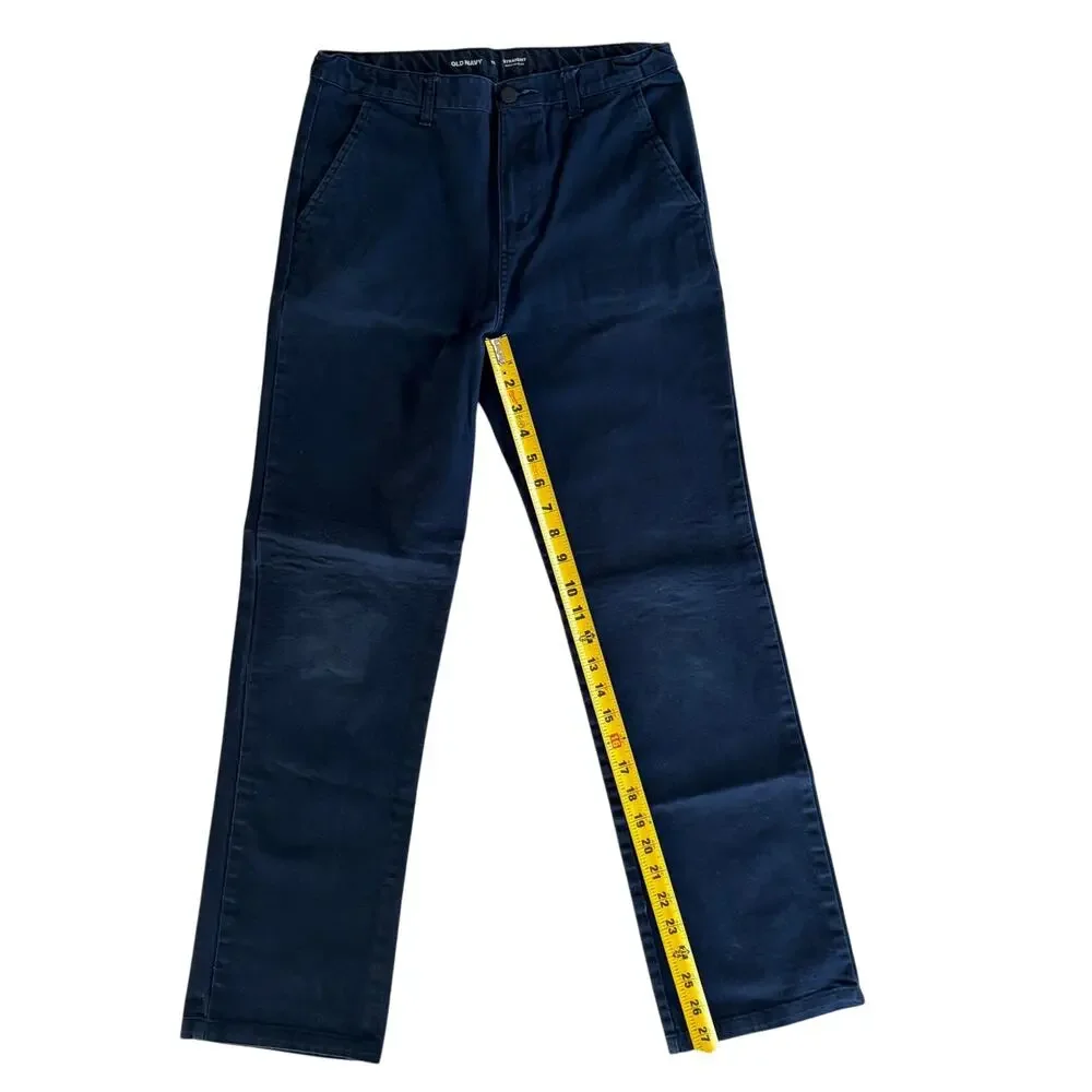 Old Navy Uniform Plain Front Chino Pant in Navy Blue Youth/Boys Size 16